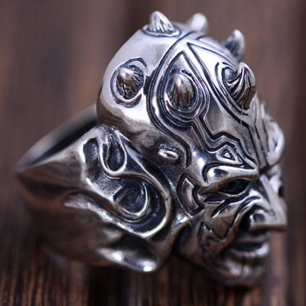Fashion Design Chunky Thai 925 Silver Men Ring (XH052064)