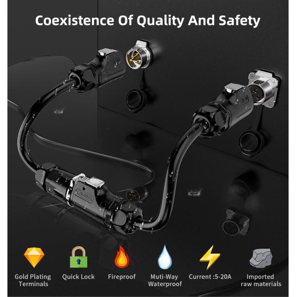 Cnlinko Connector Manufacturer LP20 2 Pin IP68 Screw Type Waterproof Wire Connector