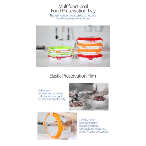 PP TPU Plastic Food Preservation Trays Diameter 28cm