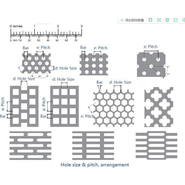 Round Type Hole SS304 Ss Perforated Sheet 0.3mm Thickness 10cm Dia