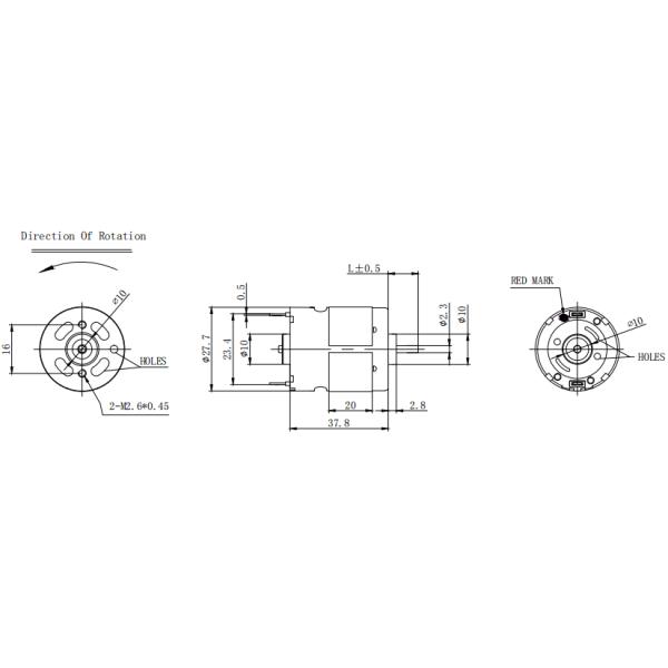 RS-385 12V 24V Brush DC Motor High Speed Large Torque For Window Cleaning Robot