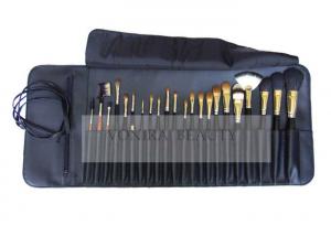 Cheap 22Pcs Professional Makeup Brush Set Elegant Blue Roll Pouch With Belt Strap Closure wholesale