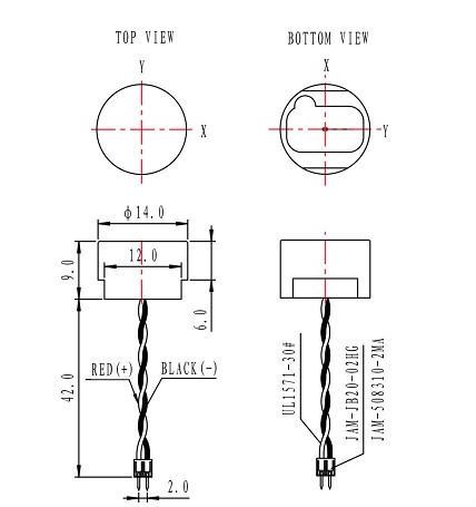 Waterproof 14mm 40khz ultrasonic piezo transducer parking sensor double use sensor