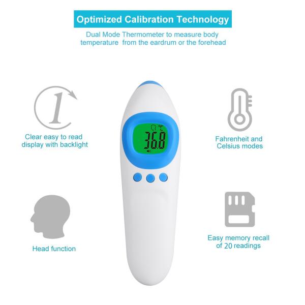 Baby ABS Material 32℃ Medical Infrared Forehead Thermometer