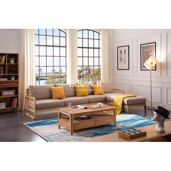 European Style Wooden Coffee Table Square With Drawers Living Room Furniture