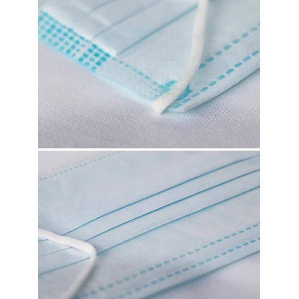 3 Ply Disposable Face Mask Non Woven Fabric Adjustable Nose Piece High BFE