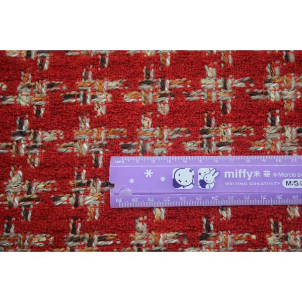 Stock Luxury Yarn Dyed Worsted with Wool Tweed Fabric for Autumn and Winter Dresses Women's Coat Clothing Jack