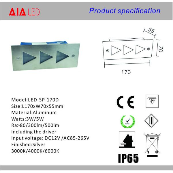 Modern best selling IP65 3W 3year warranty led stair light &LED Step light for hotel project used