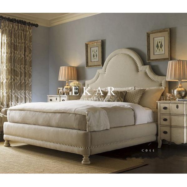 Modern Bedroom Furniture Simple Design Wooden King Size Sleigh Bed