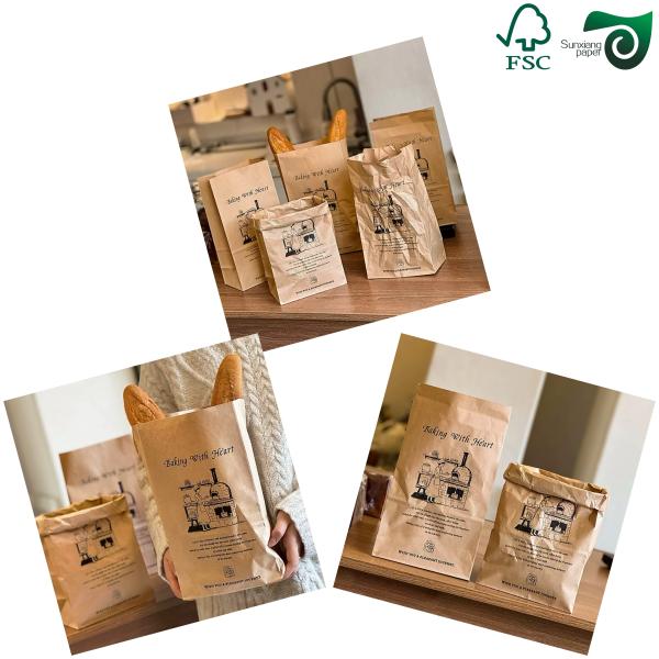 FSC 50gsm 60gsm Uncoated Brown Kraft Paper 180mm 715mm For Food Bag Production