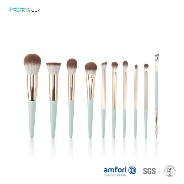 Quality Luxury 10PCS Travel Makeup Brush Set Makeup Brush Powder Contour for sale