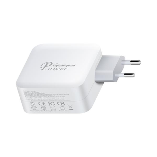 100W GaN USB Charger with QC3.0 1A+2C PD for Laptop
