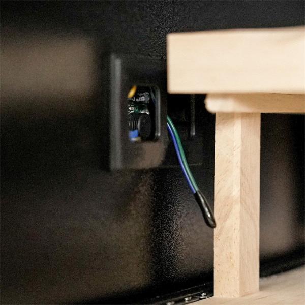 Precision Temperature Control Black Solid Wood Kitchen Wine Cooler