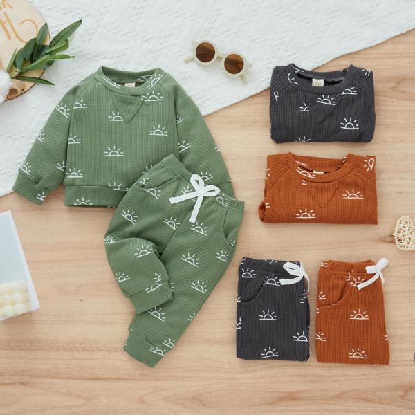 New Spring And Autumn Children's Outfit Sets Boylong-Sleeved Trousers Two-Piece Set
