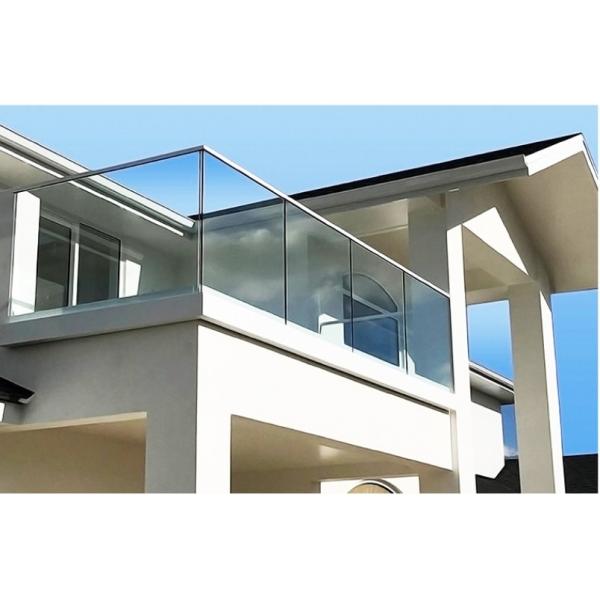 10mm 12mm Thickness Aluminium Glass Stair Hand Railings For High Speed Rail