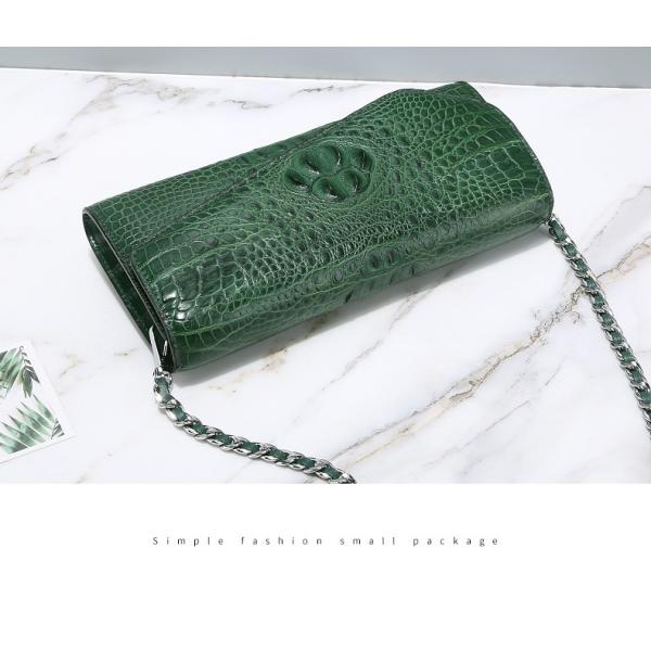 Authentic Crocodile Skin Women Envelop Purse Genuine Alligator Leather Lady Phone Clutch Bag Female Cross Shoulder Bag