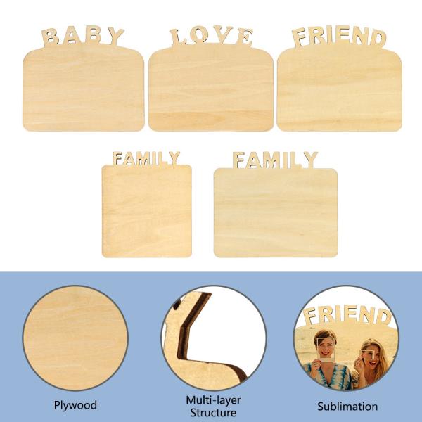 DIY Printable Wooden Plywood Photo Frame Sublimation Family Blank Picture Frame