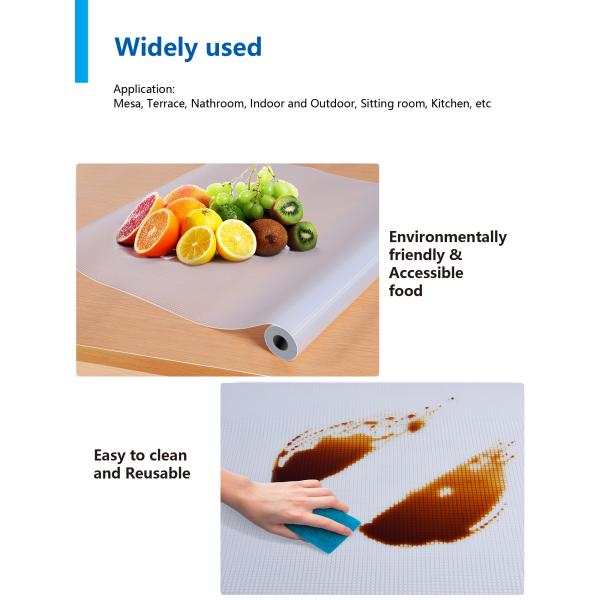 6 Pieces Dots Pattern Fridge Liner Mat Washable Glass Shelves Liner for Refrigerator