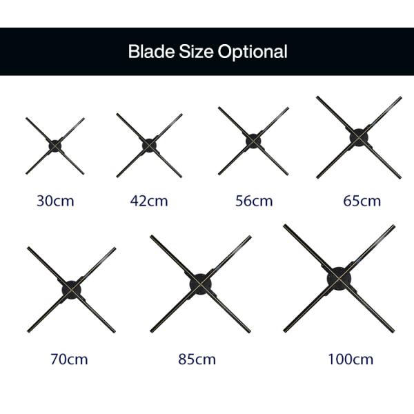 65cm 3D Hologram Fan Display Advertising Display Projector Wall Mounted Digital Signage