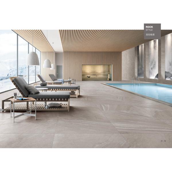 Grey Matte Tile Non Slip Ceramic Tiles / Floor Porcelain Tile For Bathroom Or Toilet