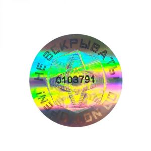 Laser Hologram Anti Counterfeiting Label Custom Made Adhesive