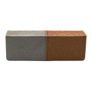 Cheap Cool Square Iron Leather 14.9cm Handmade Glasses Case wholesale