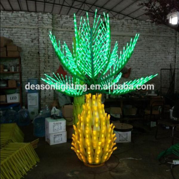 illuminated palm tree