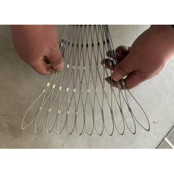 Rust Resistance AISI316 Wire Rope Steel Cable Mesh Fence For School Safety Construction Projects