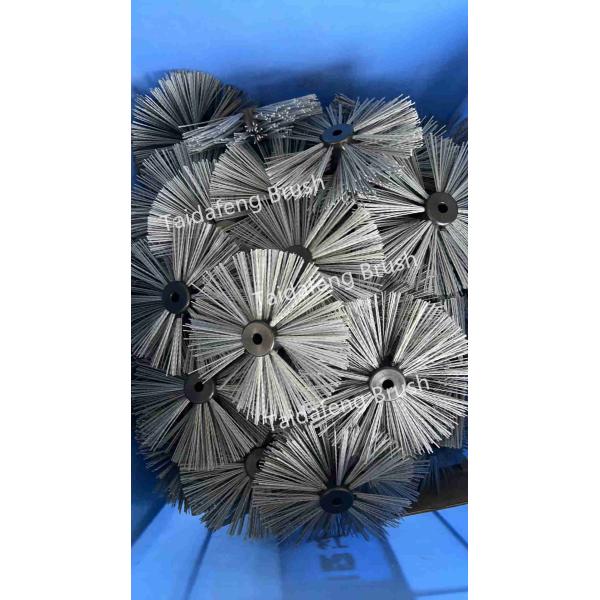 Industrial Pipe Coating Cleaning Brush With Carbon Abrasive Nylon Bristles POM Core