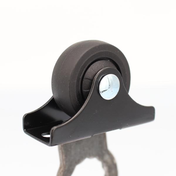 32mm Furniture Casters Electrophoretic Bracket Black TPR Silent Non Rotating Casters