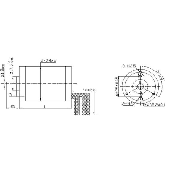 3 Phase Brushless DC Motor / Outrunner Brushless Motor For Mine Gas Detector
