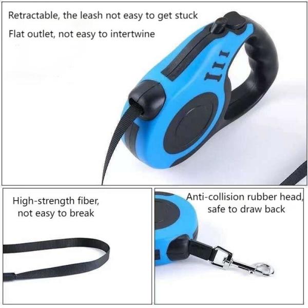 Nylon Retractable Dog Leash 3M Length Automatic Pet Leash Pet Accessories
