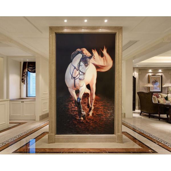 Office Square Toughened 10mm Fused Glass Art Panel