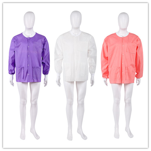 disposable nonwoven pp CPE isolation gown patient gown visitor gown lab jacket