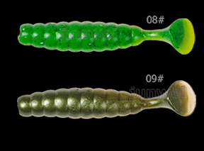 T-Tail 6cm 3.2g plastic soft Grubs fishing lure artificial bait