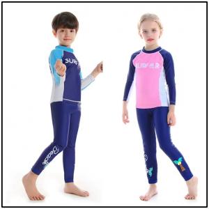 Cheap 3-13 Years Old Boys Swimwear Sets  Long Sleeved Handsome Children