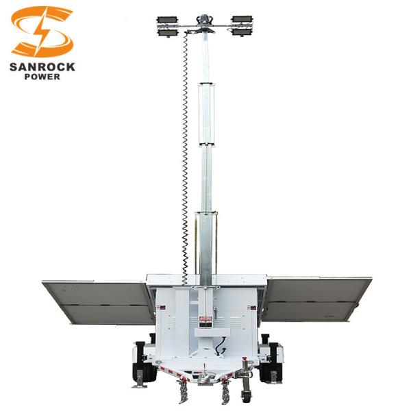 OEM Mobile Solar Light Tower Trailer Mounted Lighting Tower For Outdoor Activities