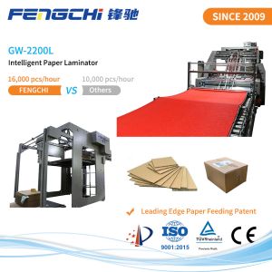 Cheap Automatic Flute Laminator GW-2200L with Stock Machine wholesale