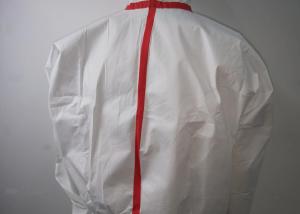 Cheap Unisex Non Woven Surgical Gown / Hospital Isolation Gowns With Red Tape wholesale