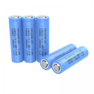 China 15C High Capacity Lithium Battery , 2000mAh Flat Top 18650 Lithium Battery Cell on sale