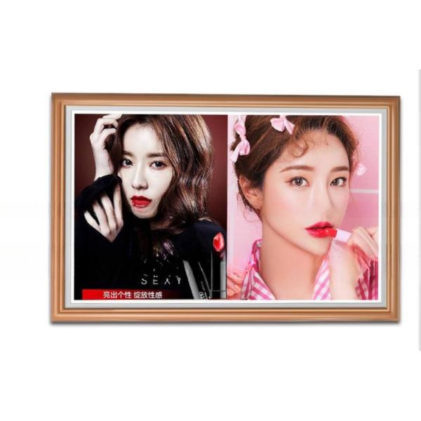 UHD 55" inch Wood digital photo frame LCD LED Advertising signage display WIFI Android monitor with wooden frame