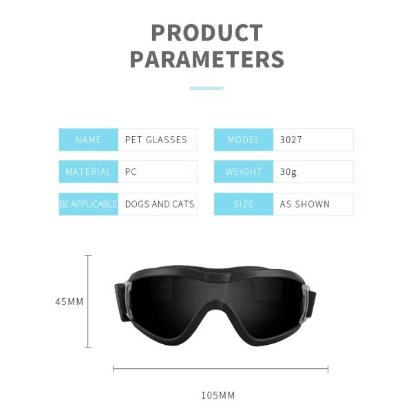 Dog Goggles Material Small Medium Pets UV Protection Wind and Sand Resistance