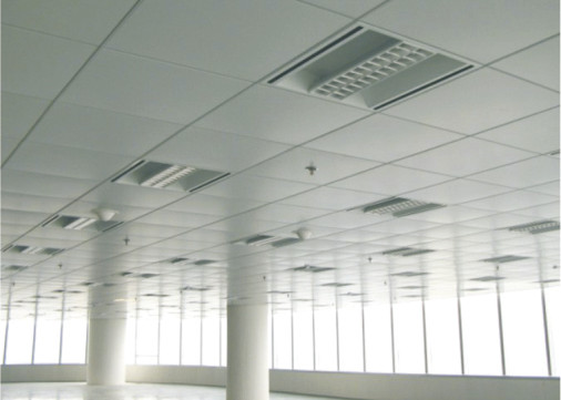 Grey Color Clip Perforated Metal Ceiling , Perforated Acoustic Panels Dia 3.0mm