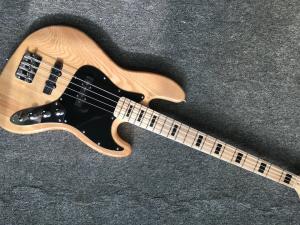 China Custom 4 strings fanned fret electric bass ash body maple neck 33-35' passive pick up on sale