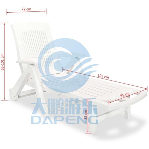 Folding Chaise Recliner Chair Outdoor Portable For Hotel Beach Resort Pool