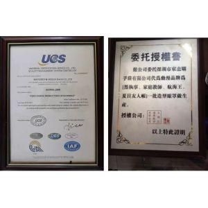 Shenzhen D-Jeesian Bags Co., Ltd. Certifications