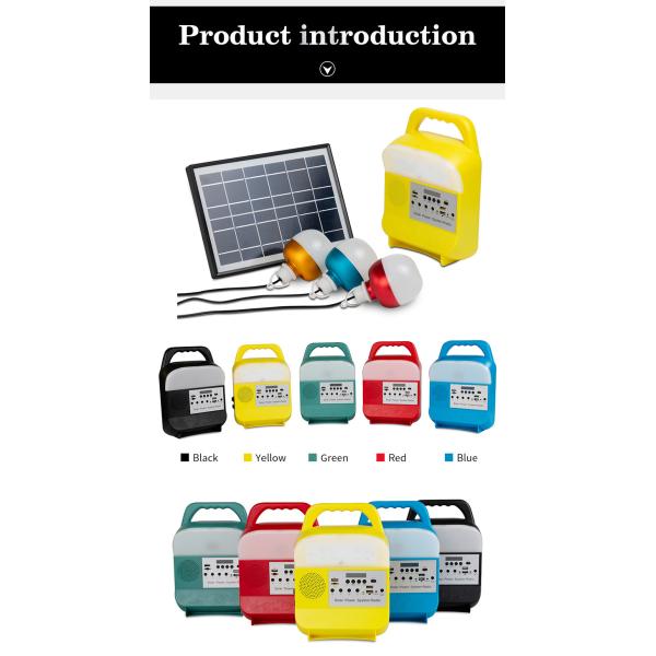 OEM 10000Hrs Indoor Outdoor Activity Solar Lighting And Usb Charging System