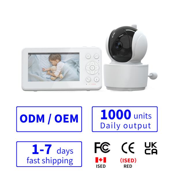 1000 Feet Wireless Range Video Baby Monitor with Camera Voice Detection Alarm Mode and 3600mAh Rechargeable Battery