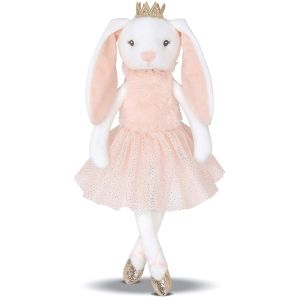 Cheap Shiny Crown Long Ears Pink Rabbit Plush Toy In Short Skirt wholesale