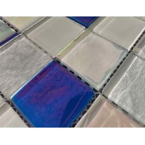 Electroplated Glass Mosaic Tiles 300x300mm for Swimming Pools